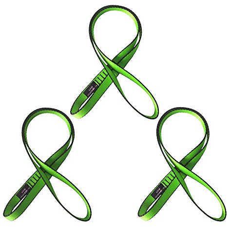 FORBELL 18 mm Nylonband, Nylon Rope Geeignet für Aerial Yoga, Hängematten-Schaukel (Grün (3 Stück), 120 cm)