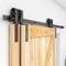 ETIASQSA 244CM/8FT Bypass Quincaillerie De Porte Coulissante Kit Porte Coulissante Rail pour système de quincaillerie à double porte Style Classique