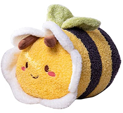 Biene Plüsch Spielzeug 30cm, Nettes Super Weiches Biene Kuscheltier Plüsch Puppe, Biene Spielzeug Stofftiere Plüschtier Bee Tier Kissen Soft Toy Geschenk für Kinder Mädchen Junge