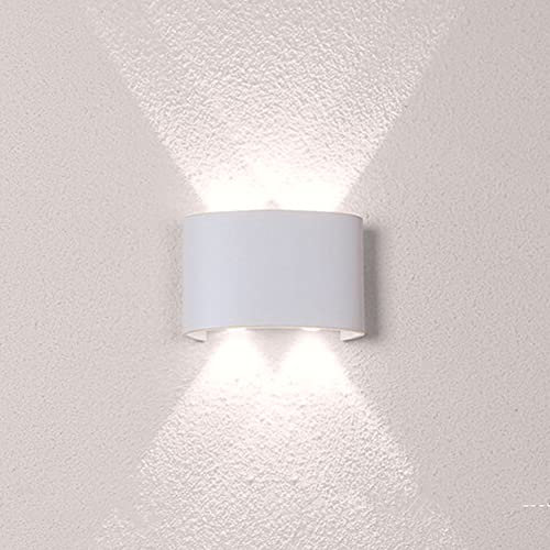 ANMECS Applique da Parete LED Moderno 12W 1200LM Lampada da Parete Impermeabile, Lampada a Muro Interno Esterno per Soggiorno Camera da Letto, Luce Notturna (Bianco Freddo/6500K-B, 12W)