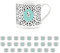 Purely Home Letter Initial Personalised Mugs - Spotty Alphabet Bone China Coffee/Tea Cups (O)