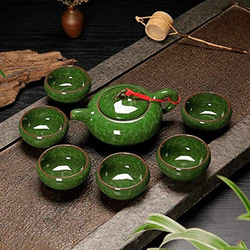 ATAAY Teeservice Keramik Teekanne Chinesisches Teeservice Teezeremonie Hausgarten Kung-Fu-Teeservice Bunt