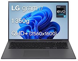 LG gram 17Z90R-G.AD79F - PC portable 17 1350g, écran IPS QHD+ 16:10, Plateforme Intel Evo i7-1360P, RAM 32Go, SSD 1To NVMe, Intel Iris Xe, Thunderbolt 4, Windows 11, Clavier AZERTY, Gris
