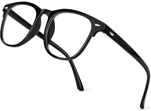 Aomig Blue Light Blocking Glasses Blaulichtfilter Brille Computerbrille Gaming Superleichte Rund Anti Blaulicht PC Gaming Brillen Modebrille Mode Bildschirmbrille Unisex Blaulichtblockierende(Schwarz)