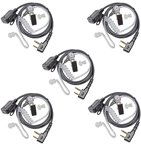 HYSHIKRA Transparente Kopfhörer Headset Kompatibel mit Midland G7 pro G8 G9 pro M24 M24 Plus M48 M99 G6 XT G7 XTR | Security Softair (5, transparentes Rohr)