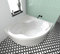 ECOLAM® Eckbadewanne Badewanne Selma 140x140 cm Schürze + Kopfkissen Mare | Qualitätswanne Eckwanne Acrylwanne Acryl Verkleidung | Ablaufgarnitur Ab- und Überlauf Automatik Füße Set