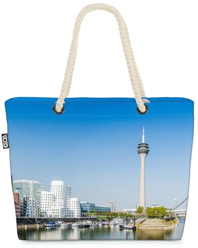 VOID Düsseldorf Strandtasche Shopper 58x38x16cm 23L XXL Einkaufstasche Tasche Reisetasche Beach Bag