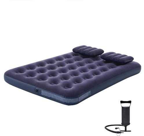 Outraveler Full Size Air Mattress Inflatable Bed with Pump and Pillows,Blow Up Mattress for Camping and Home