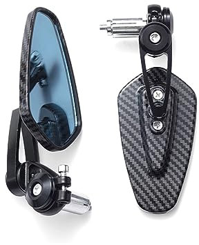 Espejos Retrovisores Moto Para Kawasaki Z125 Pro Z650 Z750 Z800 Z900 Z1000 ER6N ER6 Espejo De Motocicleta 7/8 22mm Extremo Del Manillar Espejo Retrovisor Lateral Espejos Retrovisores(Color:Negro)