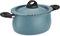 Bialetti Taste of Italy Casserole à pâtes antiadhésive avec couvercle passoire, 5,5 L, bleu sarcelle