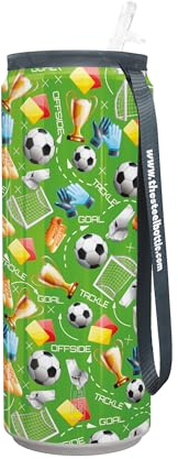The Steel Bottle - Bottiglia termica Tin Sport Series in Acciaio Inox, Isolamento sottovuoto a doppia parete, Capacità 450 ml, Chiusura Ermetica, borraccia portatile (#61 SOCCER)