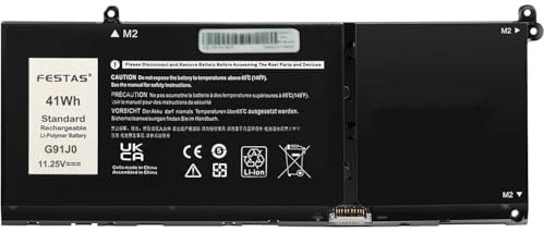 G91J0 Batterie Compatible avec Dell Latitude 3320 3420 3520 5625 Vostro 5310 5410 5510 5515 5415 3425 Inspiron 5510 5515 5518 5310 3510 3511 3515 7415 2-in-1 Series Ordinateur PC Portable