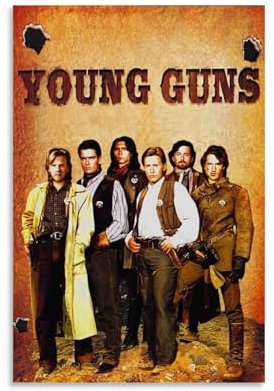 ijshndgn Young Guns Poster, Vintage-Kunst, Raumdekoration, ästhetisch für Schlafzimmer, Wohnzimmer, Wände, ästhetisches Poster, 30 x 45 cm, ungerahmter Stil