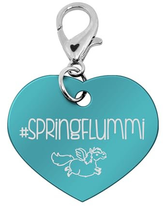 Soulhorse Marke Pferd Pony Hunde Glücksmarke Pferdemarke Gücksbringer Schutzengel Sattel Herz Trense Zaumzeug Vorderzeug Schlüsselanhänger Talisman für Tiere und Menschen (Aqua, Springflummi)