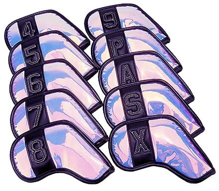 SUPVOX 10piezas Funda para Palos De Golf Funda para Hierro Fácil De Quitar y Poner Resistente y Ligera