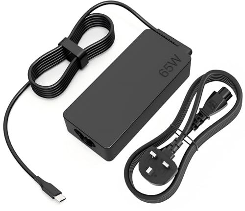 Lenovo Laptop Charger, 65W USB C Laptop Charger Compatible with Lenovo Thinkpad/Yoga/Chromebook Fast Charging Type C AC Adapter Power