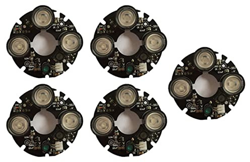 Remingtape 5X 3 Array IR LED Strahler Infrarot 3X IR LED-Platine Fuer CCTV-Kameras Nachtsicht (53mm Durchmesser)