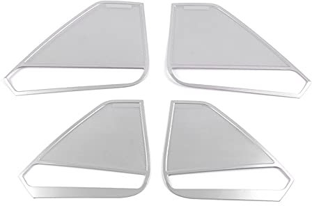 DEMULAX Auto-Lautsprecherabdeckung, Türlautsprecher-Soundpad, Zierrahmen, Aufkleber, Innenausstattung, for Volkswagen, for Tiguan, Mk2 2017-2021 Abdeckung für Autoradio-Lautsprecher(Matte Silver-Logo)