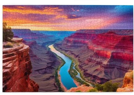 Natürliche Landschaft Puzzle Farbe Puzzle Große 5000 Teile Erwachsene, Clevere Rätsel, Geschicklichkeitsspiel für die Ganze Familie, Holz Farbenfrohes Jigsaws, Geschenke für Frauen 105x156cm E-212
