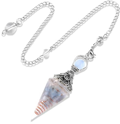 NOPKESV 1 Stück Aquamarin Edelstein Kristall Heilsteine Natürliches Sechseckiges Pendel Steine Antistress Geschenke Ornamente für Hexerei Zeremonie, Wahrsagen, Reiki Heilung und Esoterik (Aquamarine)