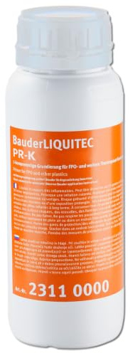 Bauder LIQUITEC PR-K Primer 0,4 kg – Kunststoff-Grundierung/Haftvermittler für FPO-, TPO- und PVC-Bahnen sowie Kunststoffprofile vor Flüssigkunststoff-Abdichtung