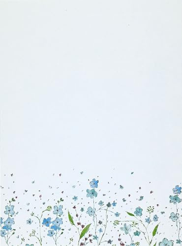 Box Stat Blue Flowers (Letter-Perfect Stationery)