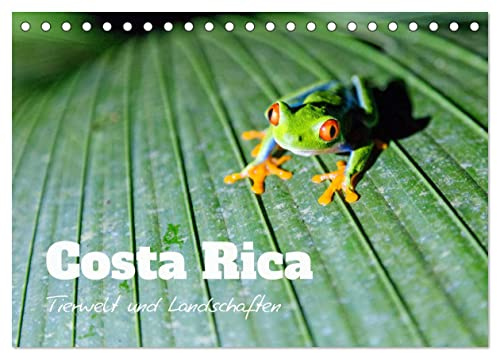 Costa Rica - Tierwelt und Landschaften (Tischkalender 2026 DIN A5 quer), CALVENDO Monatskalender: Bunte Naturwunder aus Mittelamerika (CALVENDO Natur)