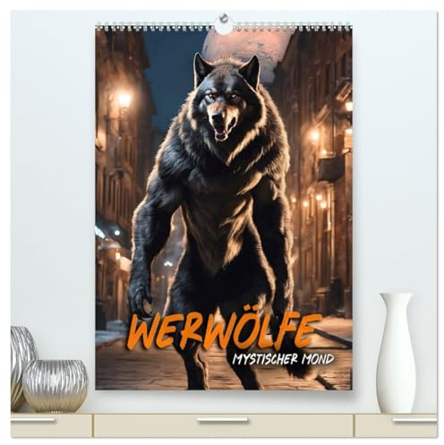Werwölfe - mystischer Mond (hochwertiger Premium Wandkalender 2026 DIN A2 hoch), Kunstdruck in Hochglanz: Atemberaubende Reise durch die Welt der ... Mondlicht und Menschlichkeit (CALVENDO Tiere)