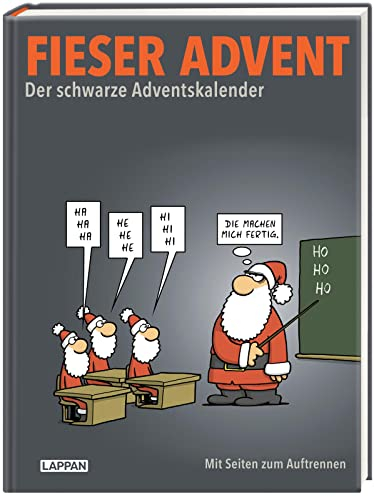 Fieser Advent: Der schwarze Adventskalender | Adventskalenderbuch mit Seiten zum Auftrennen (Fiese Bilder)