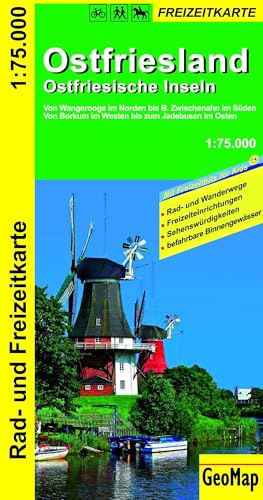 Ostfriesland Ostfriesische Inseln 1:75.000 Rad- und Freizeitkarte: 1:75.000 (Geo Map)