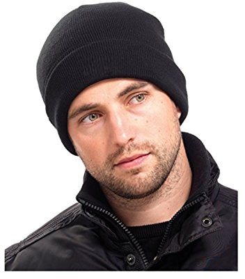 Herren Thinsulate Thermo Winter Mütze Schwarz [Sonstiges]