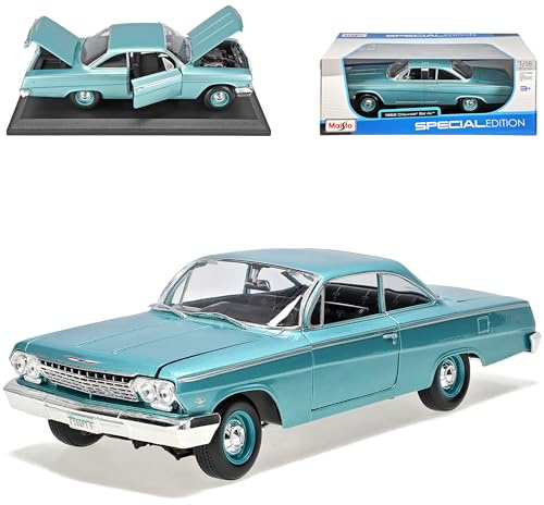 Maisto Chevrolet Chevy Bel Air Belair 1962 Coupe Blau 1/18 Modellauto Modell Auto