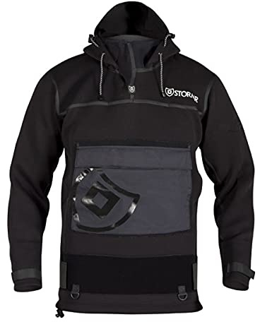 STORMR Men's Neoprene Waterproof Surf Top for Water Sports, Running, Black, L