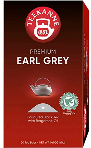 TEEKANNE Schwarztee PREMIUM EARL GREY, Beutel aromaversiegelt, 20 x 1,75 g, Sie erhalten 1 Packung mit 20 Beutel