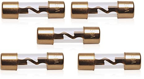 Sinuslive 50A AGU Glassicherung vergoldet 5 Stück