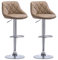 WOLTU Barhocker Tresenhocker, Gute gepolstert, Kunstleder, Höhenverstellbar, Drehbar, 11 Farben, 2 x Hocker, Khaki