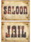 PARTY DISCOUNT Wand-Deko Cut Out Saloon & Jail 42x30cm beidseitg