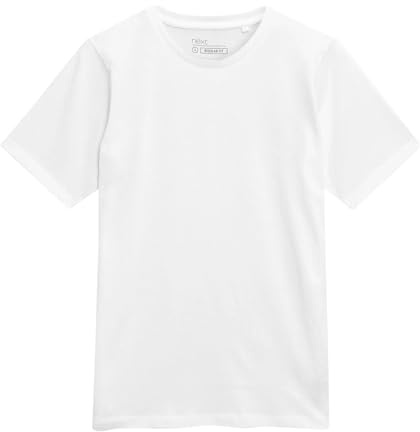 NEXT Herren Regulär Regular Fit T-Shirt mit Rundhalsausschnitt Weiß XS