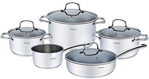 Kochtöpfe Kochtopfset Topfset 9 Elemente Klausberg KB-7215 Stahl 18/10