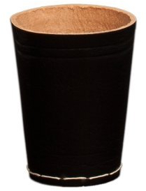 Leder Würfelbecher farbig/ohne Würfel, Standard Größe 9cm (schwarz)