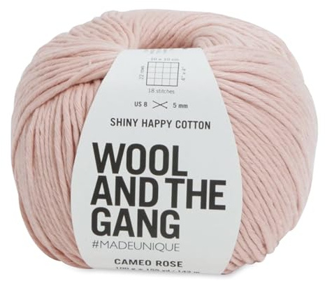 Wool and the Gang - Shiny Happy Cotton, Cameo Rose, 100g