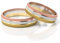 JC Gold Trauringe - Gelbgold Weißgold Rotgold Eheringe Tricolor inklusive Stein und Gravur im Paarpreis PL032 (8 Karat (333) Tricolor)