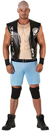 Morph Klassisches WWE Stone Cold Steve Austin Kostüm für Herren, Wrestler Outfit, Ideal für Karneval und Halloween, XL