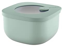 Guzzini Store&More Kitchen Active Design Contenitori Ermetici Bassi per Frigo/Freezer/ Microonde (S), 12.2 x 12.2 x 6.8 cm, Verde (Sage Green)