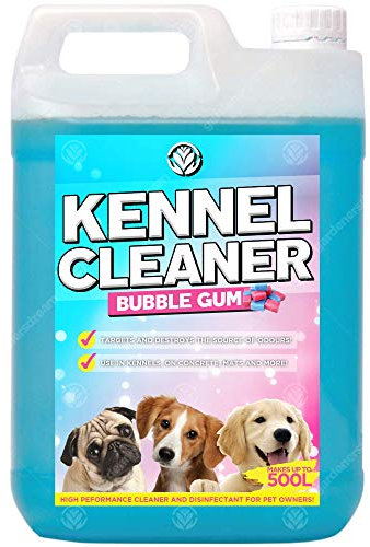 GardenersDream Kennel Cleaner 1 x 5L - Professional Safe Dog Cat Pet Odour Remover and Disinfectant 5 Litre Fragrance Fresh Concentrate 2 in 1 Simply Mix and Spray Solution (Bubblegum)