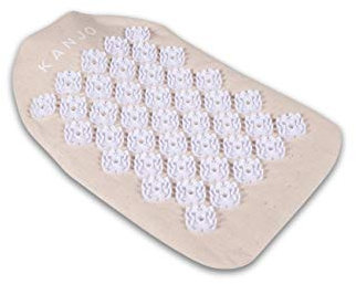 Kanjo Heat Therapy Acupressure Pillow - Neck and Stomach Pillow - Relieve Neck and Stomach Pain - Includes Travel Bag