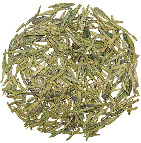 Oriarm 250g / 8.82oz West Lake Dragon Well Long Jing Feuilles de Thé Vert Chinois - Chinese Longjing Green Tea Loose Leaf - Dragonwell Tea Yuqian 1st Grade - Brew Hot or Iced Tea