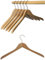 Hagspiel Kleiderbügel aus Holz, Kleiderbügel aus Buchenholz, Natur lackiert (Wasserlack), vernickelter drehbarer Metallhaken, Made in Austria (35 STK. ohne Steg)
