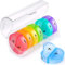 SUKUOS Tablet Dispenser Pill Dispenser 7 Day 2 Times a Day Solid Lockable Lid, Essential Medication Aid for The Elderly, Alzheimers & Dementia Patients
