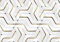 wandmotiv24 Photo murale Motif géométrique noble S 200 x 140cm - 4 pièces photo, papier peint non tissé Abstrait or blanc M5917